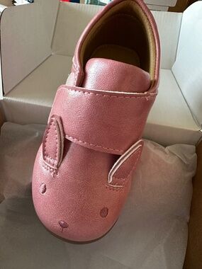 Jack & Lily Tilly Pink Bunny Baby Shoes Size 8 NIB